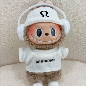 White lulu outfit set for Labubu